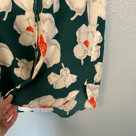 Equipment Women’s Janna Floral Bermuda Blue Silk Sleeveless Mini Dress - Picture 10 of 11